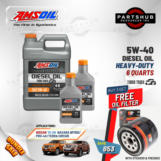 AMSOIL 5W-40+PACKAGES (NAVARA PRO-4X/NP300/TERRA) 4X HEAVY-DUTY TURBO TRUCK DIESEL OIL
