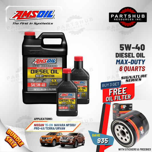 AMSOIL 5W-40+PACKAGES (NAVARA PRO-4X/NP300/TERRA) 6X MAX-DUTY SIGNATURE SERIES DIESEL OIL