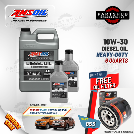 AMSOIL 10W-30+PACKAGES (NAVARA PRO-4X/NP300/TERRA) 4X HEAVY-DUTY DIESEL OIL