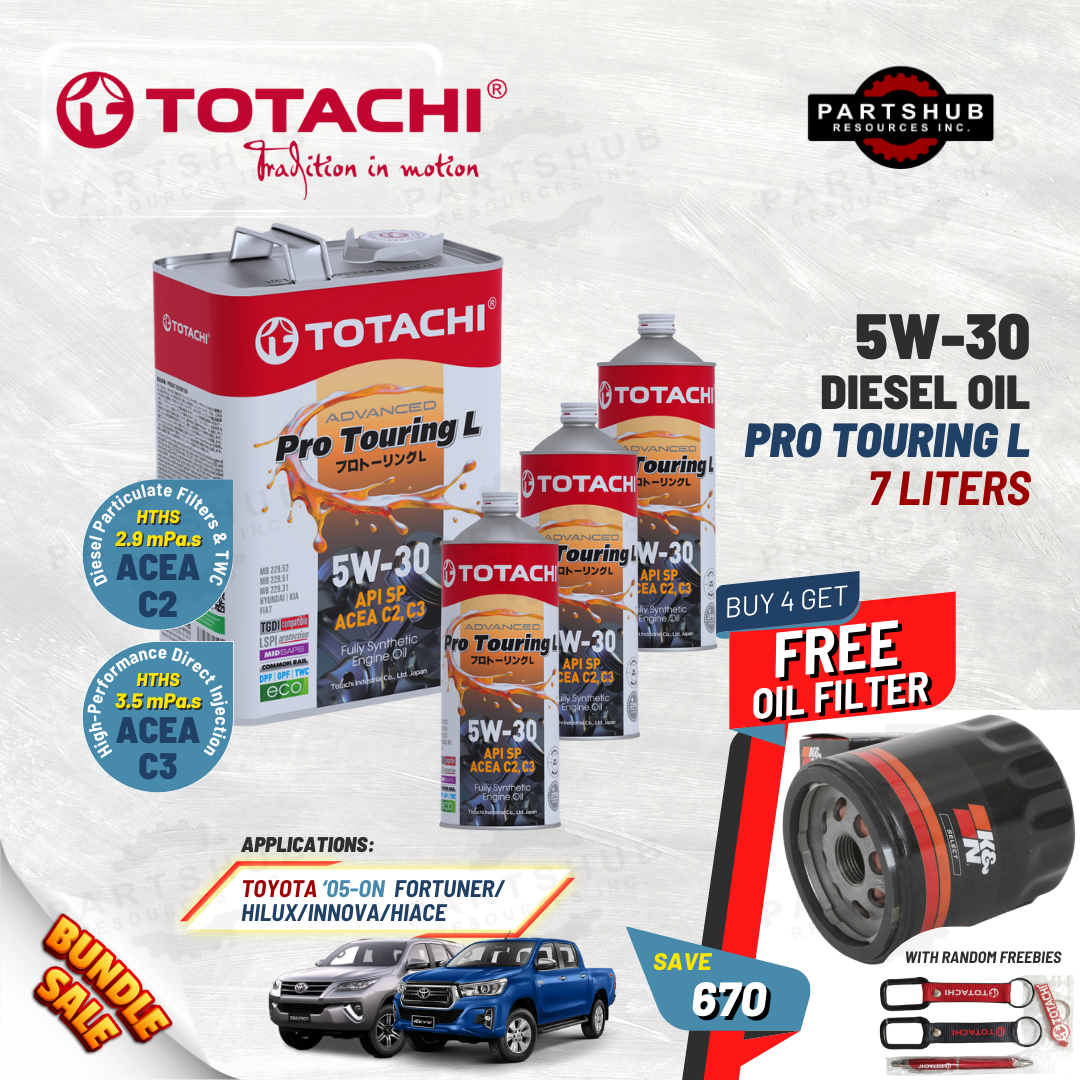 TOTACHI 5W-30+PACKAGES (HILUX/FORTUNER/INNOVA/HIACE) PRO TOURING L API-SP ACEA C2 C3 DIESEL OIL