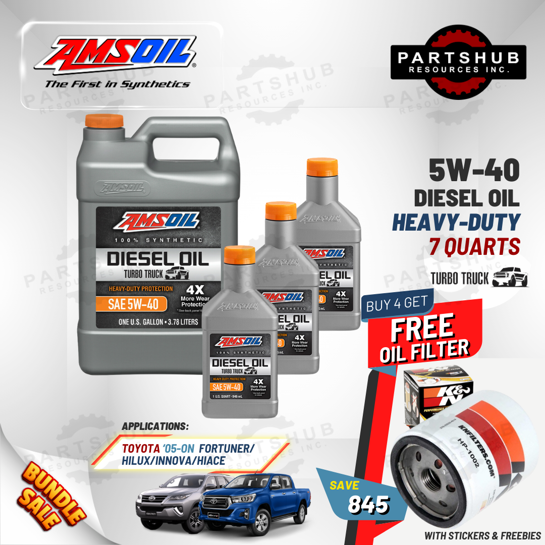 AMSOIL 5W-40+PACKAGES (HILUX/FORTUNER/INNOVA/HIACE) 4X HEAVY-DUTY TURBO TRUCK DIESEL OIL