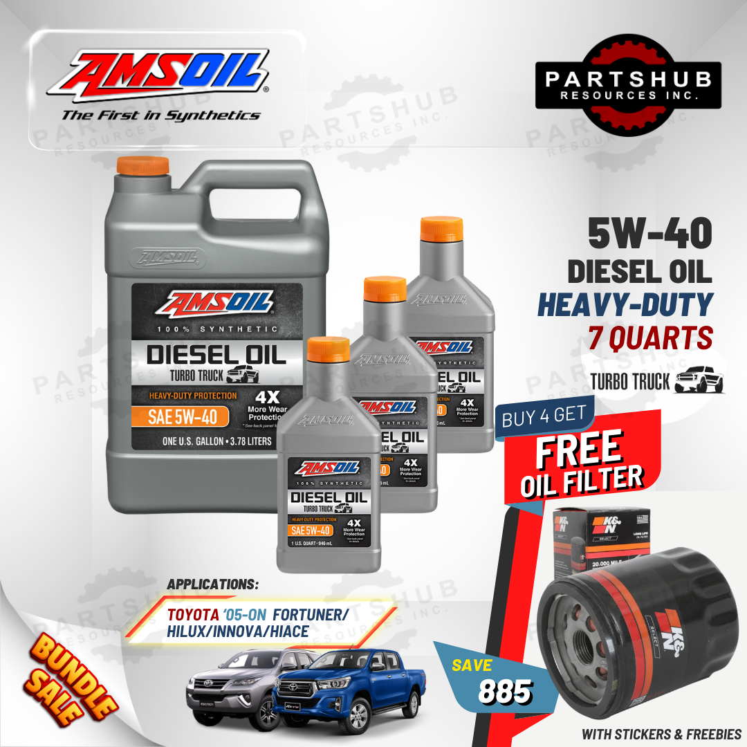 AMSOIL 5W-40+PACKAGES (HILUX/FORTUNER/INNOVA/HIACE) 4X HEAVY-DUTY TURBO TRUCK DIESEL OIL