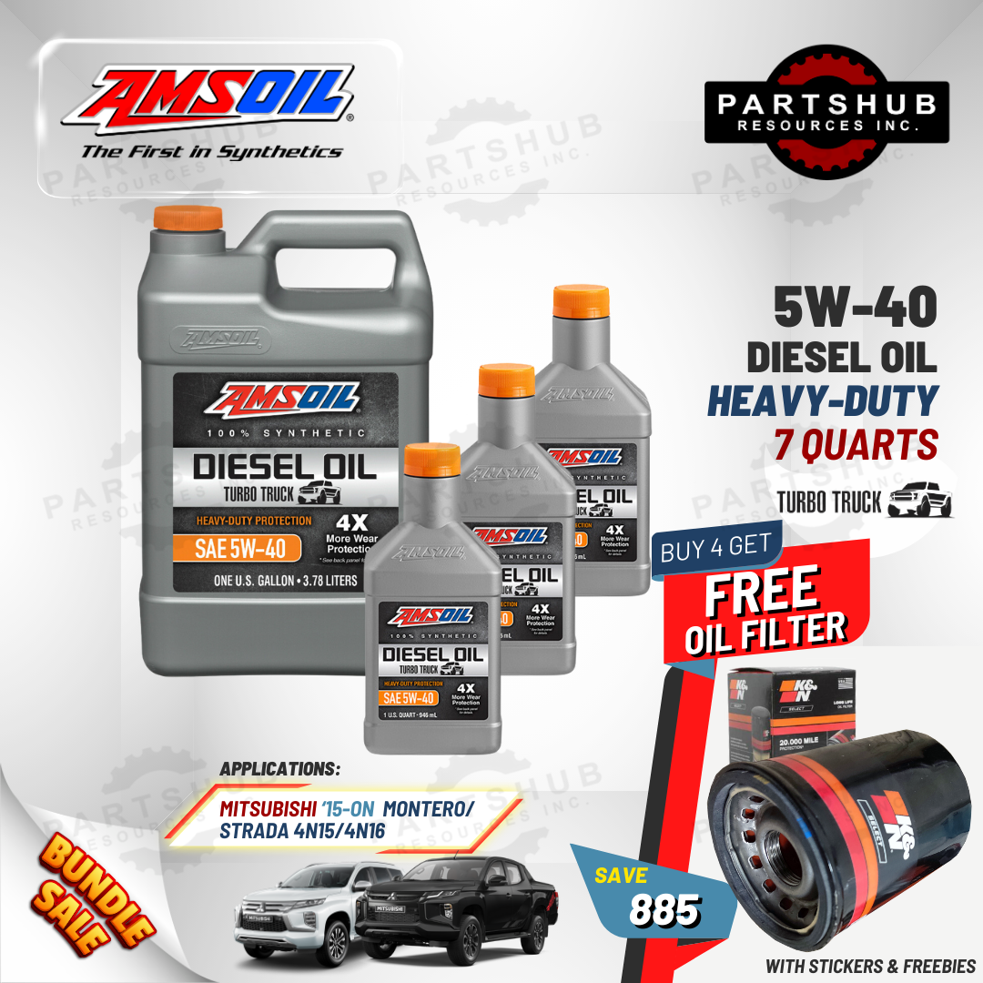 AMSOIL 5W-40+PACKAGES (4N15 MONTERO/STRADA) 4X HEAVY-DUTY TURBO TRUCK DIESEL OIL