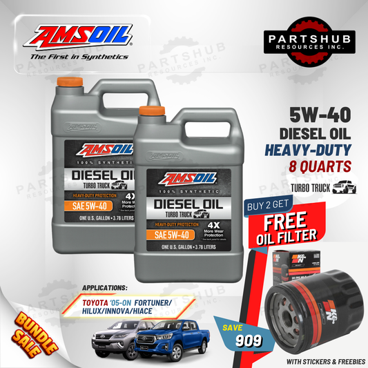 AMSOIL 5W-40+PACKAGES (HILUX/FORTUNER/INNOVA/HIACE) 4X HEAVY-DUTY TURBO TRUCK DIESEL OIL