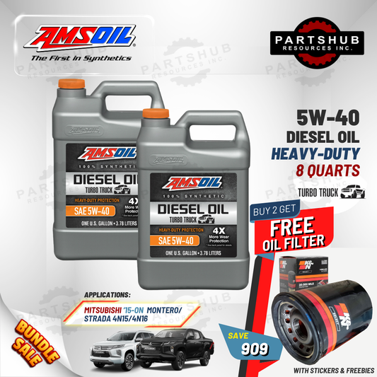 AMSOIL 5W-40+PACKAGES (4N15 MONTERO/STRADA) 4X HEAVY-DUTY TURBO TRUCK DIESEL OIL