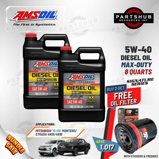 AMSOIL 5W-40+PACKAGES (4N15 MONTERO/STRADA) 6X MAX-DUTY SIGNATURE SERIES DIESEL OIL
