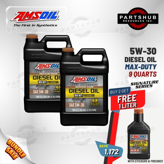 AMSOIL 9 QUARTS PACKAGES DIESEL OIL, BUY 2 GAL GET FREE 1 QUART