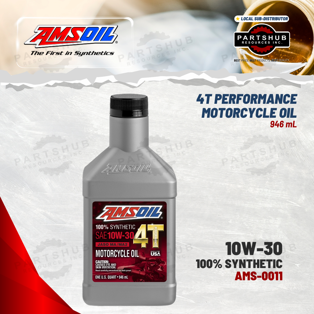 AMSOIL 10W-30 4T PERFORMANCE SYNTHETIC MOTORCYCLE OIL 946mL
