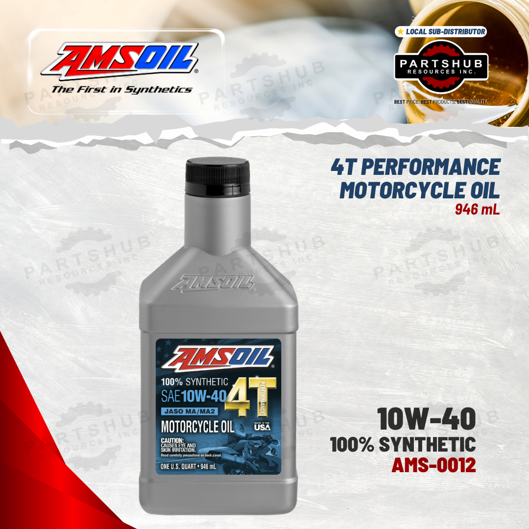 AMSOIL 10W-40 4T PERFORMANCE SYNTHETIC MOTORCYCLE OIL 946mL