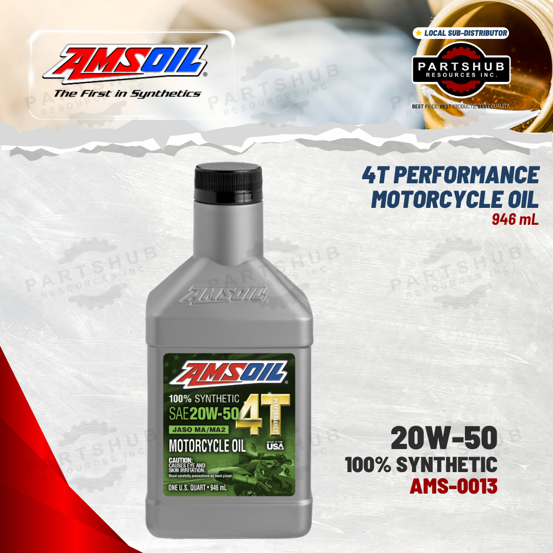 AMSOIL 20W-50 4T PERFORMANCE SYNTHETIC MOTORCYCLE OIL 946mL