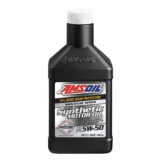 AMSOIL 5W-50 SIGNATURE SERIES SYNTHETIC GASOLINE MOTOR OIL 946mL