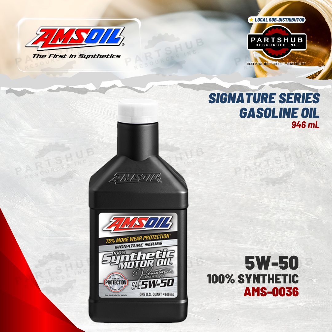 AMSOIL 5W-50 SIGNATURE SERIES SYNTHETIC GASOLINE MOTOR OIL 946mL