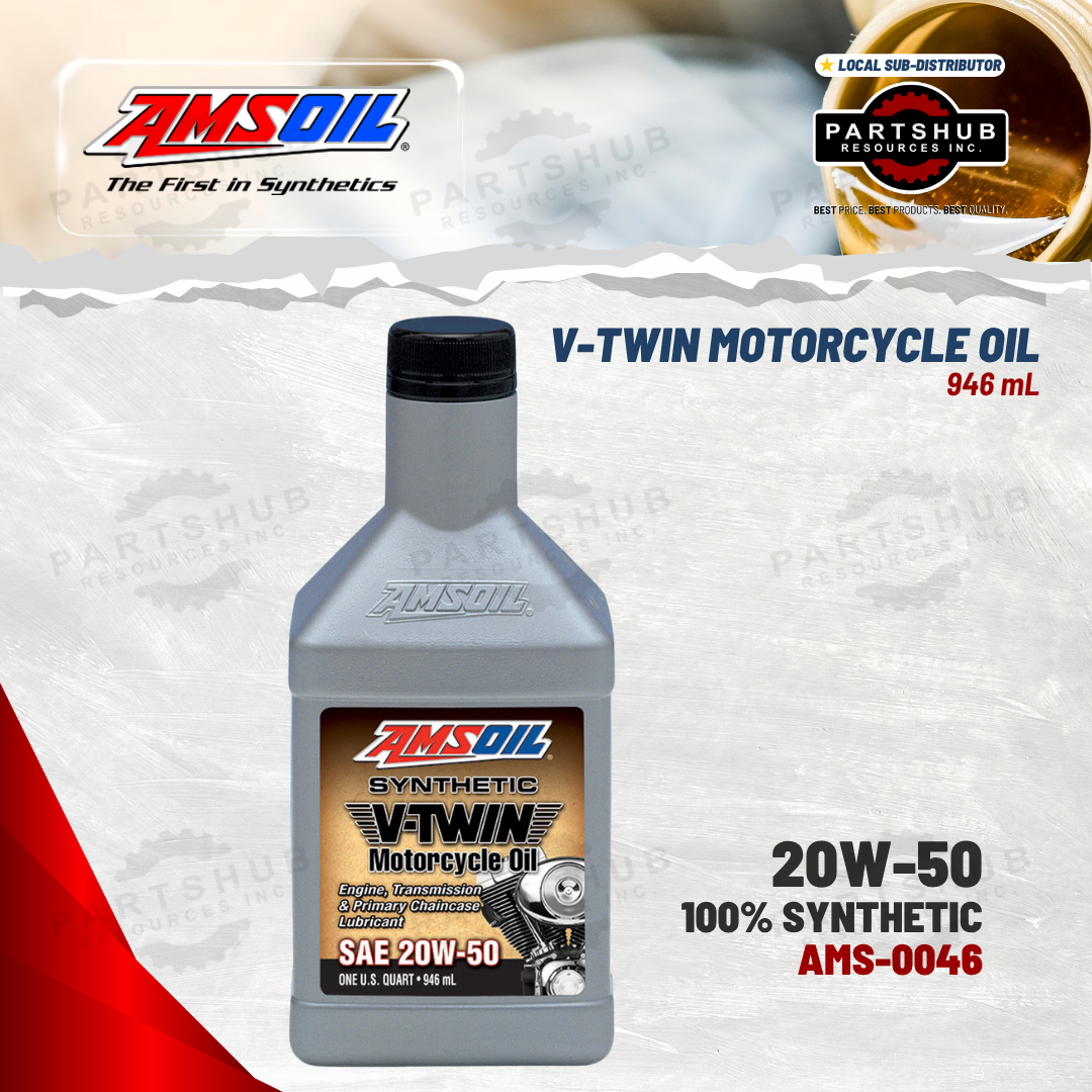 AMSOIL 20W-50 V-TWIN SYNTHETIC MOTORCYCLE OIL 946mL