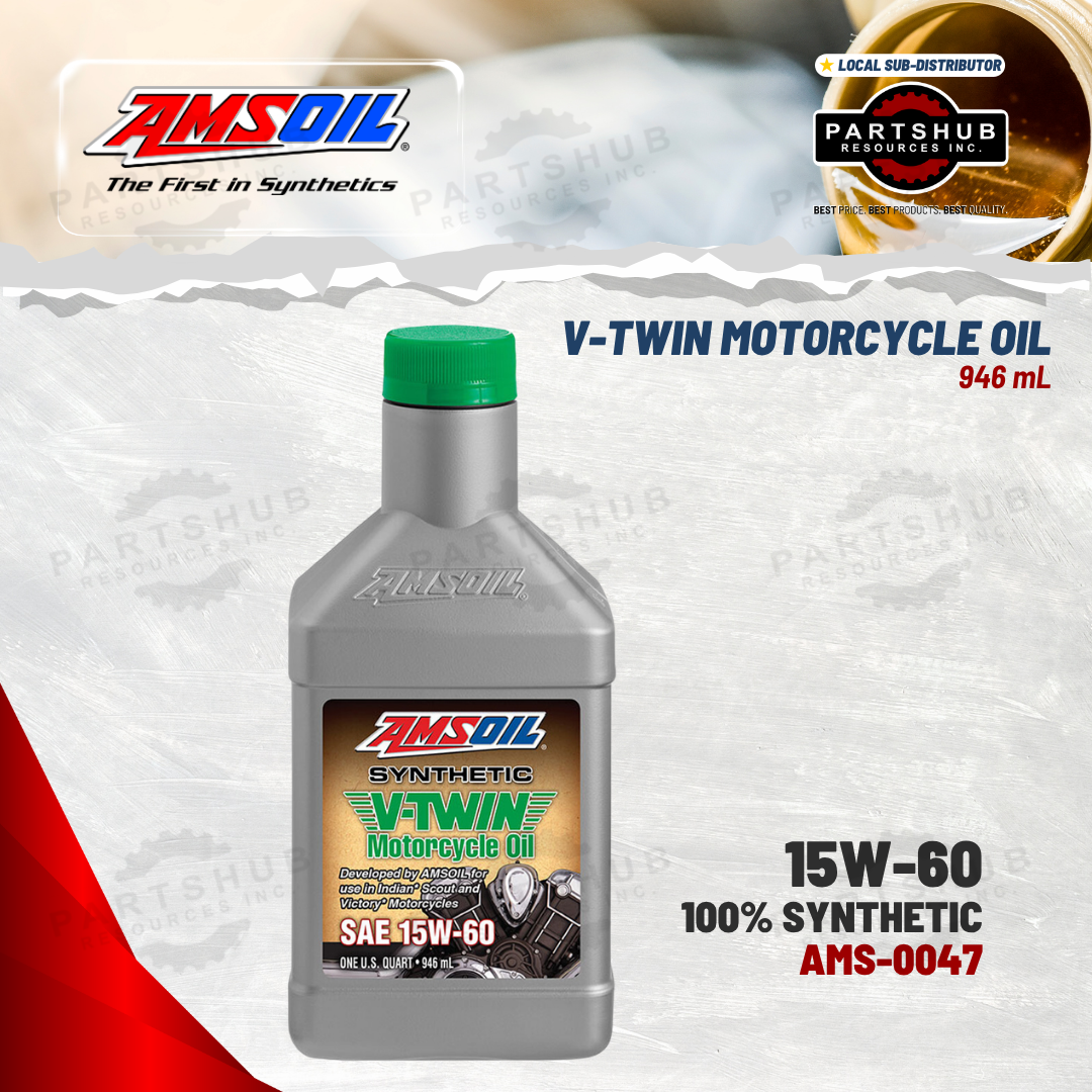 AMSOIL 15W-60 V-TWIN SYNTHETIC MOTORCYCLE OIL 946mL