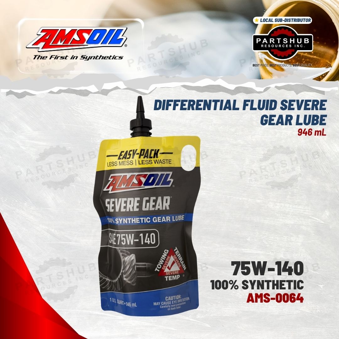 AMSOIL 75W-140 DIFFERENTIAL FLUID SEVERE GEAR LUBE 946mL