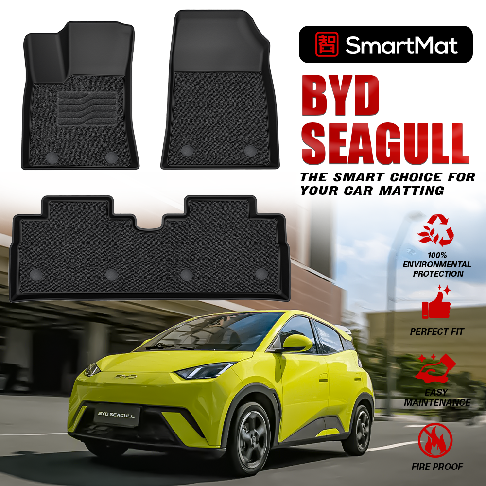 SmartMat Dual Layer Car Mat 2 Rows for BYD Seagull 2023 up to latest