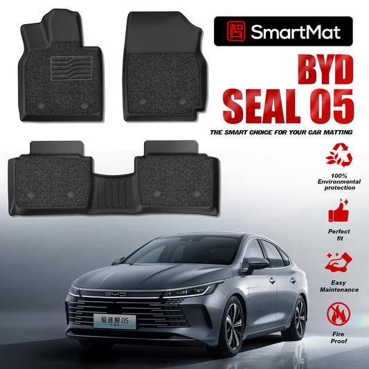 SmartMat Dual Layer Car Mat 2 rows for BYD SEAL 5 2024 up to latest