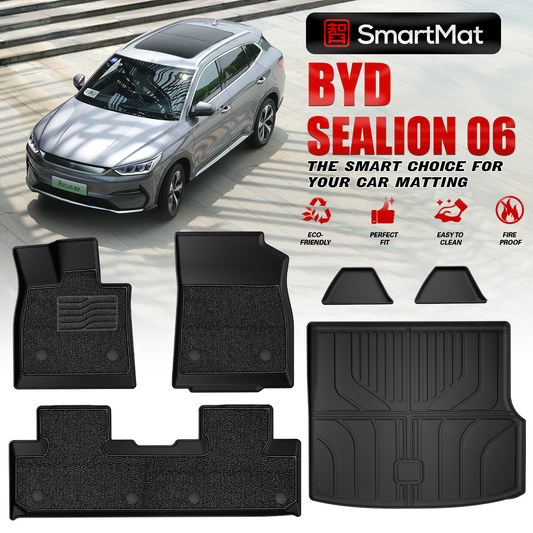 SmartMat Dual Layer Car Mat 2 Rows for BYD Sealion 6 DM-i 2023 up to latest