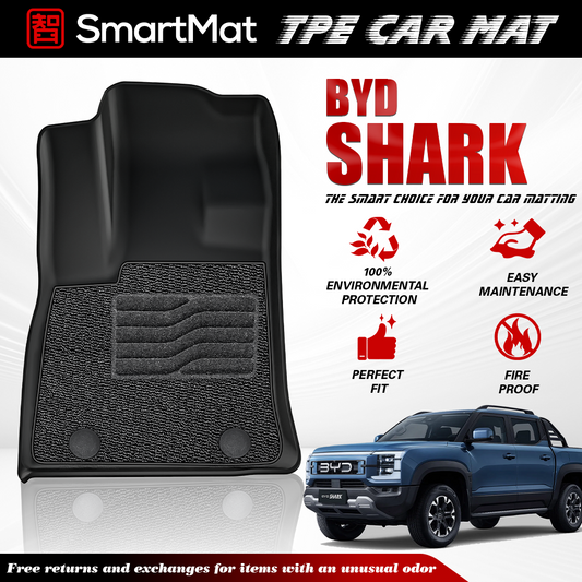 SmartMat Dual Layer Car Mat 2 Rows for BYD Shark 6 2025 up to latest