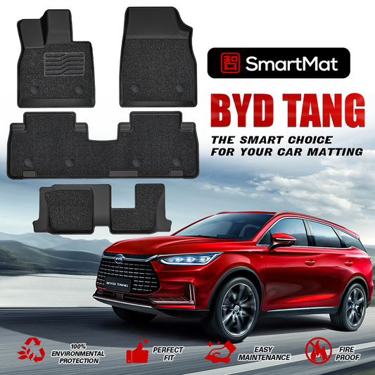 SmartMat Dual Layer Car Mat 3 Rows for BYD Tang 2024 up to latest