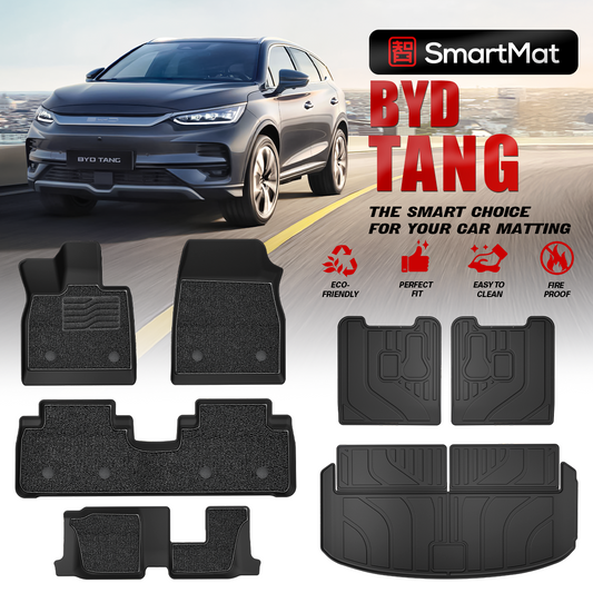 SmartMat Dual Layer Car Mat 3 Rows for BYD Tang DM-i 2024 up to latest