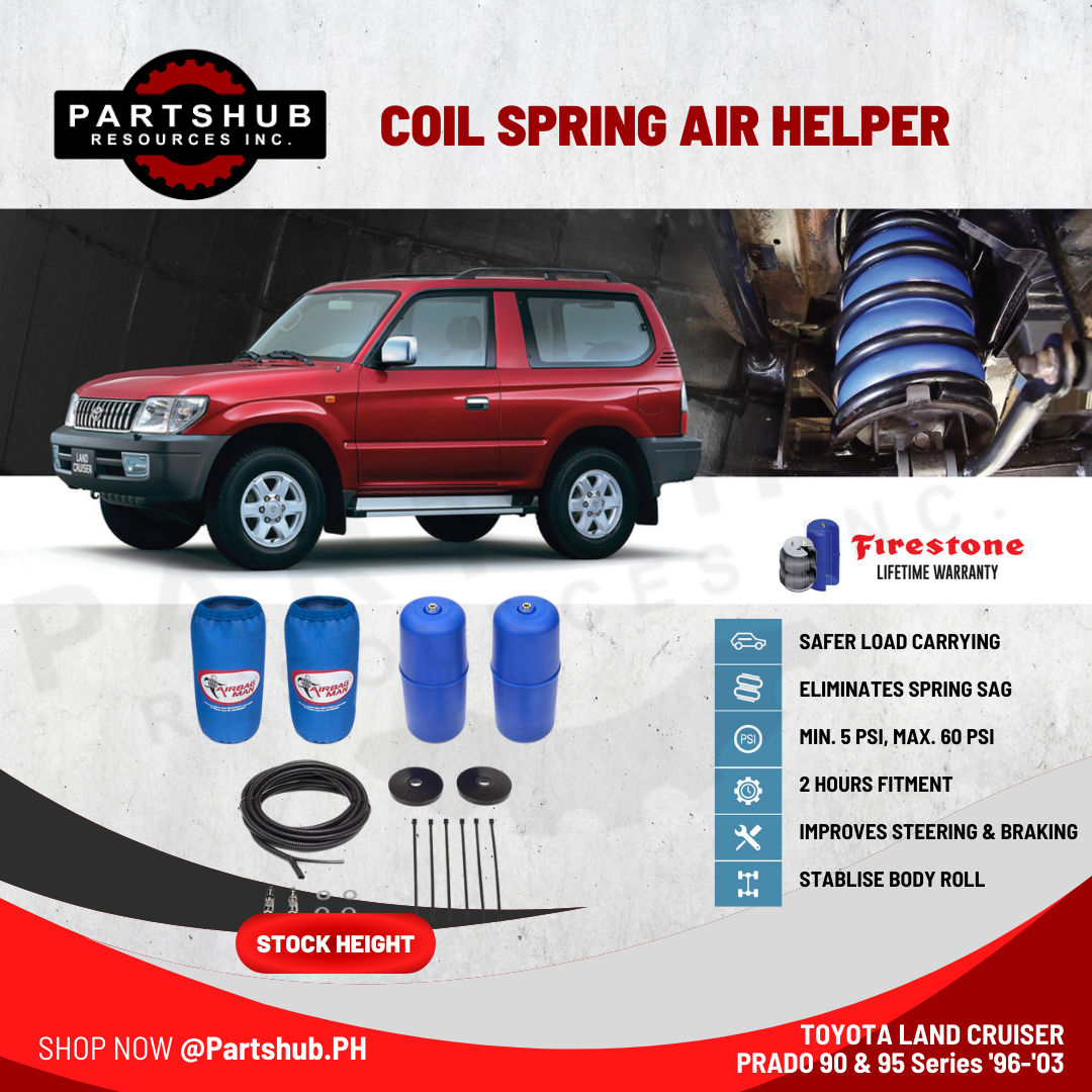 AIRBAG MAN AIR SUSPENSION (TOYOTA LC90-95 PRADO ‘96-’03 STOCK HEIGHT) COIL SPRING HELPER KITS
