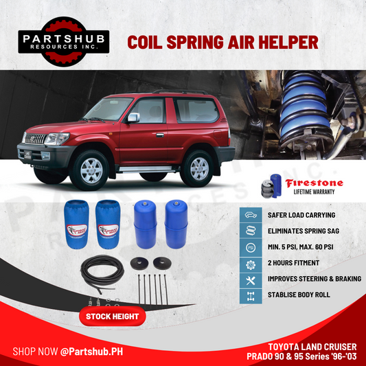 AIRBAG MAN AIR SUSPENSION (TOYOTA LC90-95 PRADO ‘96-’03 STOCK HEIGHT) COIL SPRING HELPER KITS