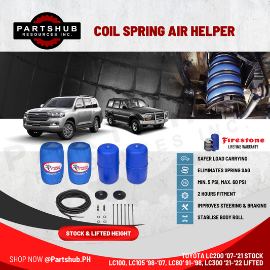 AIRBAG MAN AIR SUSPENSION (TOYOTA LC200 ‘07-’21 STOCK/LC100 & 105, LC80, LC300 ‘98-’07 LIFTED HEIGHT) COIL SPRING HELPER KITS