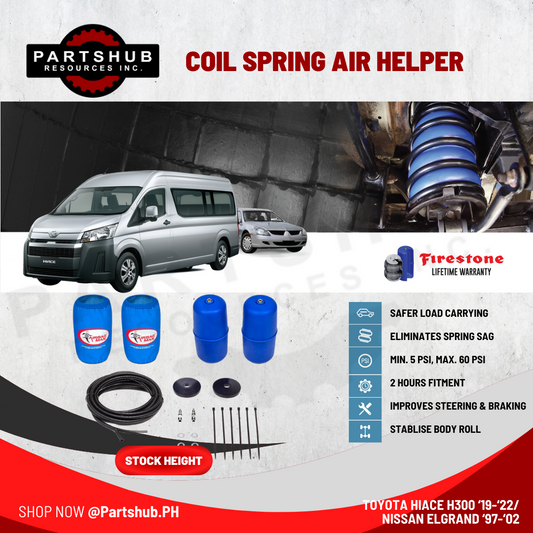 AIRBAG MAN AIR SUSPENSION (TOYOTA HIACE H300 ‘19-ON STOCK HEIGHT) COIL SPRING HELPER KITS