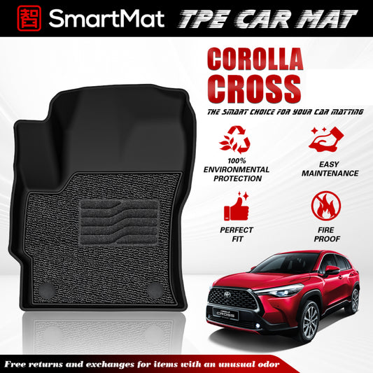 SmartMat Dual Layer Car Mat 2 Rows for Toyota Corolla Cross Gas Non-Hybrid 2022 up to latest