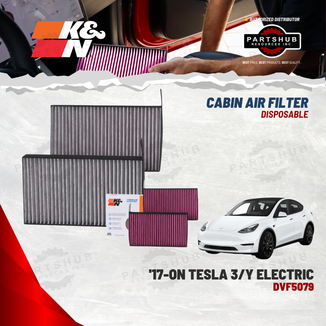 K&N DISPOSABLE CABIN AIR FILTER ('17-ON TESLA 3/Y Electric)