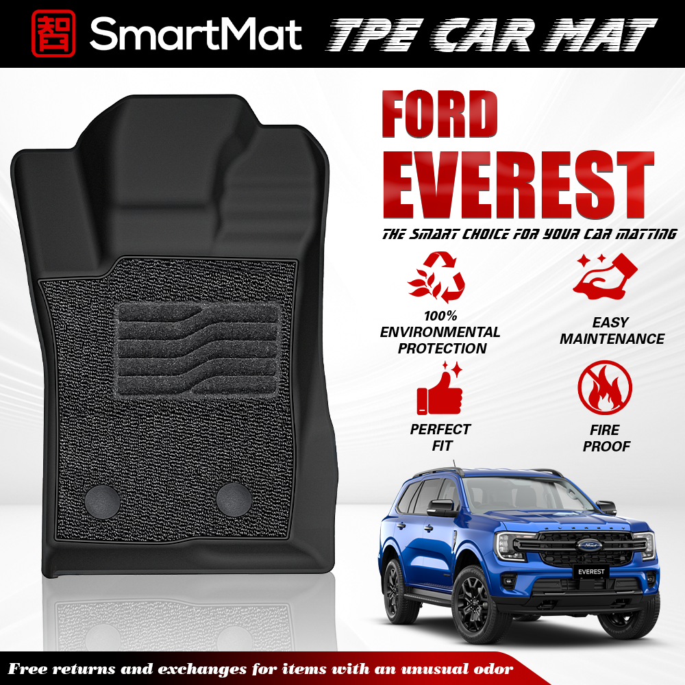 SmartMat Dual Layer Car Mat 3 Rows for Ford Next-Gen Everest 2023 up to latest