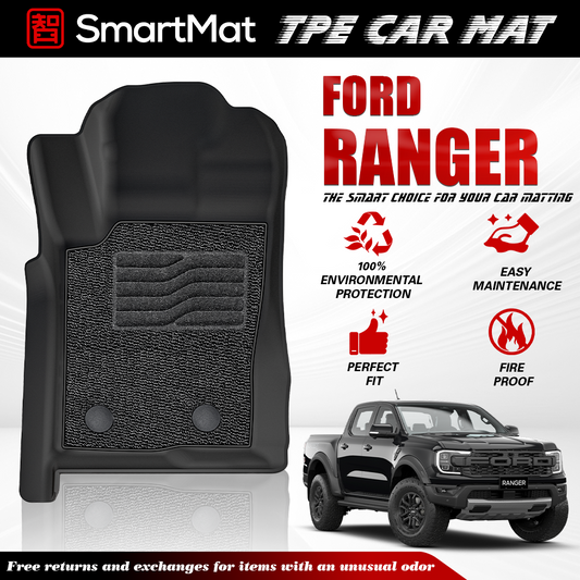 SmartMat Dual Layer Car Mat 2 Rows for Ford Next-Gen Ranger 2023 up to latest