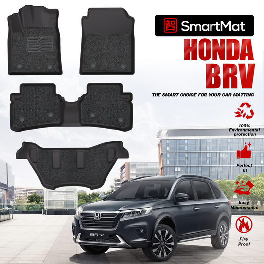 SmartMat Dual Layer Car Mat 3 rows for Honda BRV 2023 up to latest