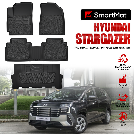 SmartMat Dual Layer Car Mat 3 rows for Hyundai STARGAZER 2023 up to latest