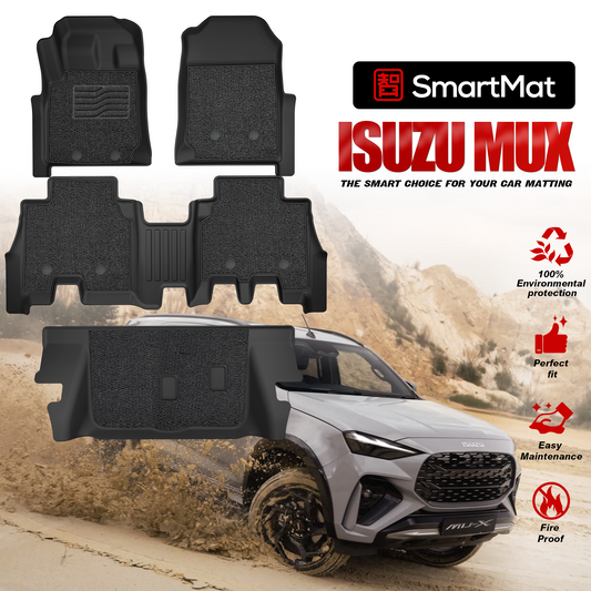 SmartMat Dual Layer Car Mat 3 rows for Isuzu MU-X 2020 up to latest