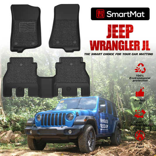 SmartMat Dual Layer Car Mat 2 rows for Jeep WRANGLER JL 2019 up to latest