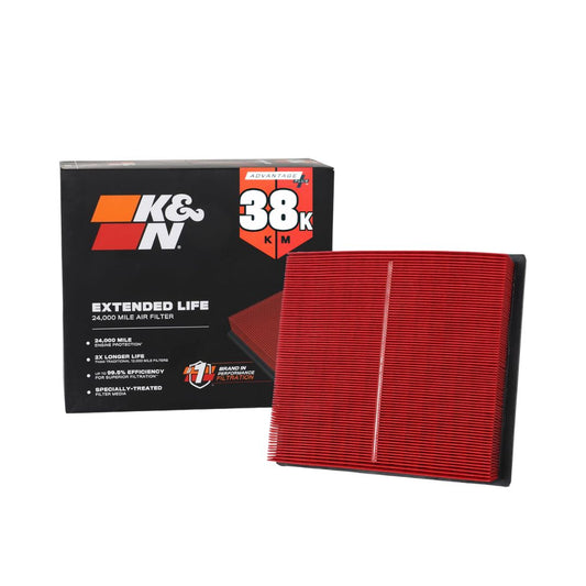 K&N DISPOSABLE ENGINE AIR FILTER EXTENDED LIFE (NEW MONTERO 4N15 GEN 3/3.5L, TOYOTA YARIS GR, STRADA 19-ON, LEXUS/ATHLETE)