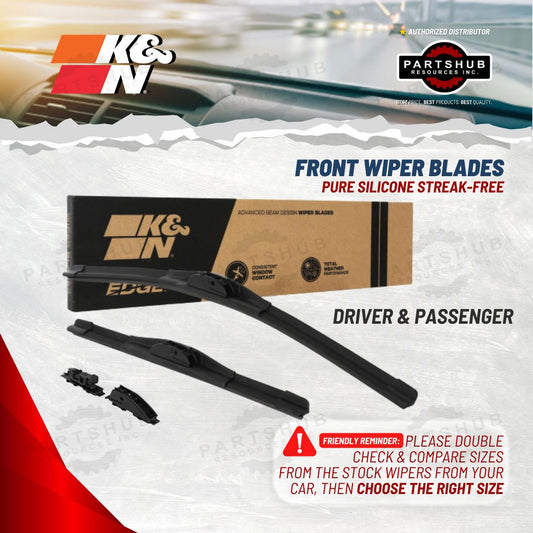K&N PURE SILICONE WIPER BLADES (FRONT)
