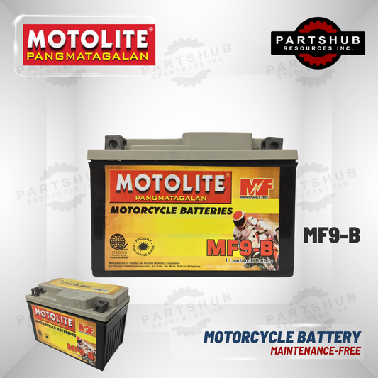 MOTOLITE MOTORCYCLE BATTERY MAINTENANCE-FREE MF9-B (YTX9-BS, YTX9B, MF9B)