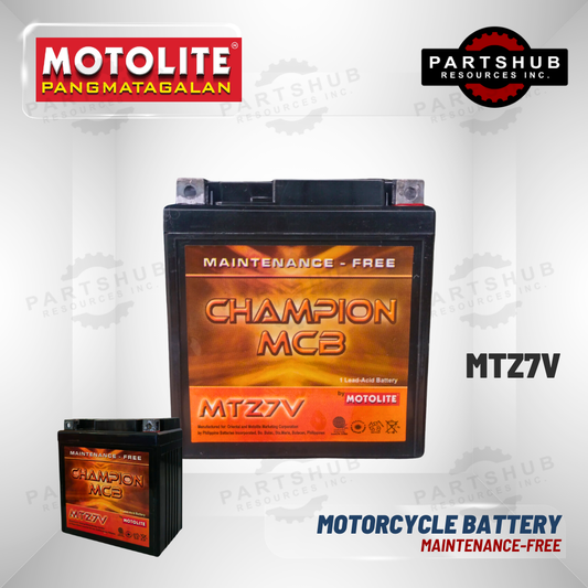 MTZ7V CHAMPION MAINTENANCE-FREE BY MOTOLITE MOTORCYCLE BATTERY (NMax ABS,Aerox 155/Aerox S)