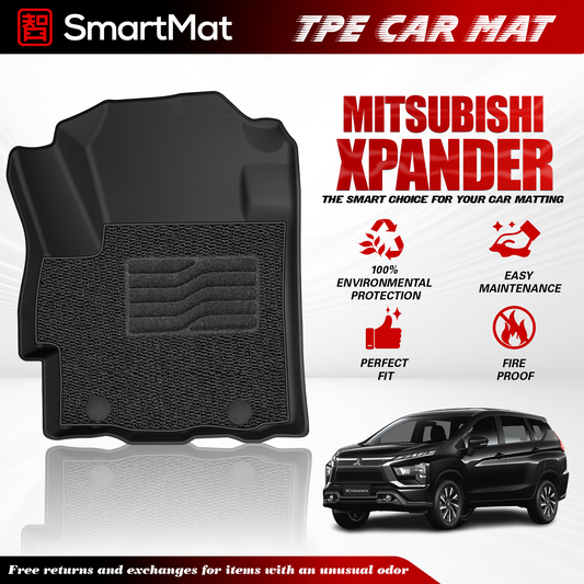 SmartMat Dual Layer Car Mat 3 rows for Mitsubishi XPANDER/CROSS 2018 up to latest, Nissan LIVINA 2022 up to latest