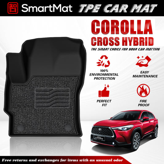 SmartMat Dual Layer Car Mat 2 Rows for Toyota Corolla Cross Hybrid 2022 up to latest