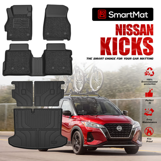 SmartMat Dual Layer Car Mat 2 Rows for Nissan Kicks 2022 up to latest