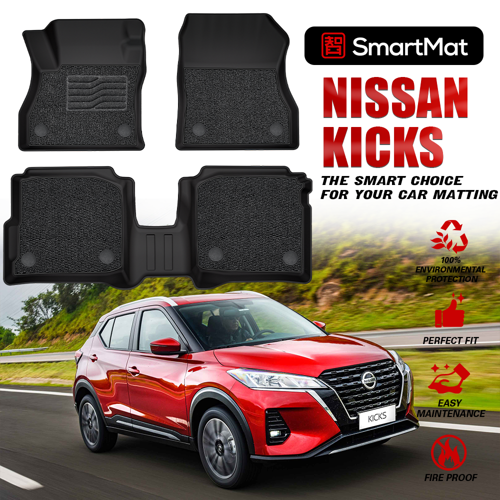 SmartMat Dual Layer Car Mat 2 Rows for Nissan Kicks 2022 up to latest