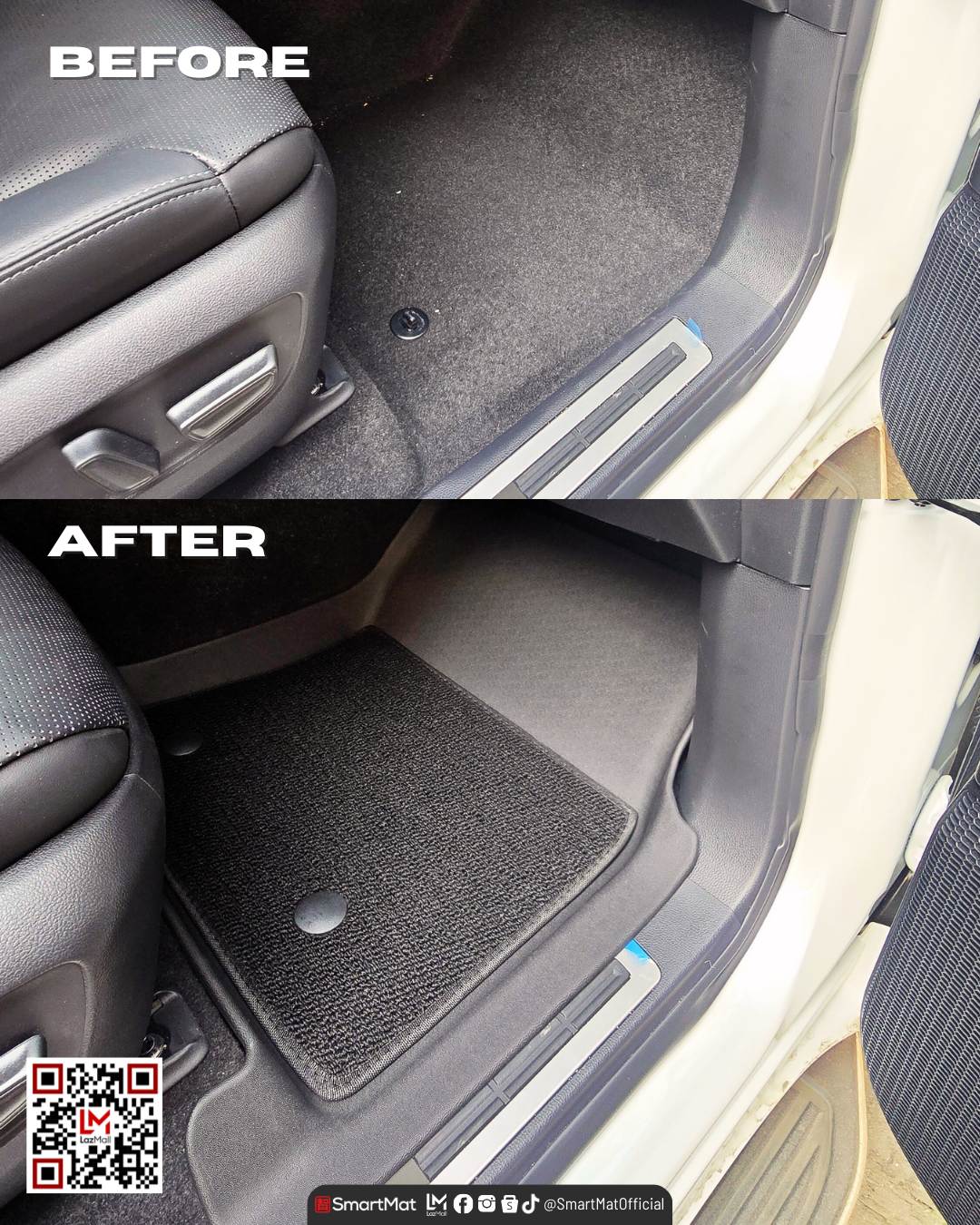 SmartMat Dual Layer Car Mat 3 Rows for Toyota Land Cruiser LC300 2021 up to latest