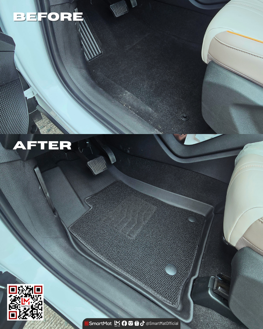 SmartMat Dual Layer Car Mat 2 Rows for BYD Sealion 5 DM-i 2023 up to latest
