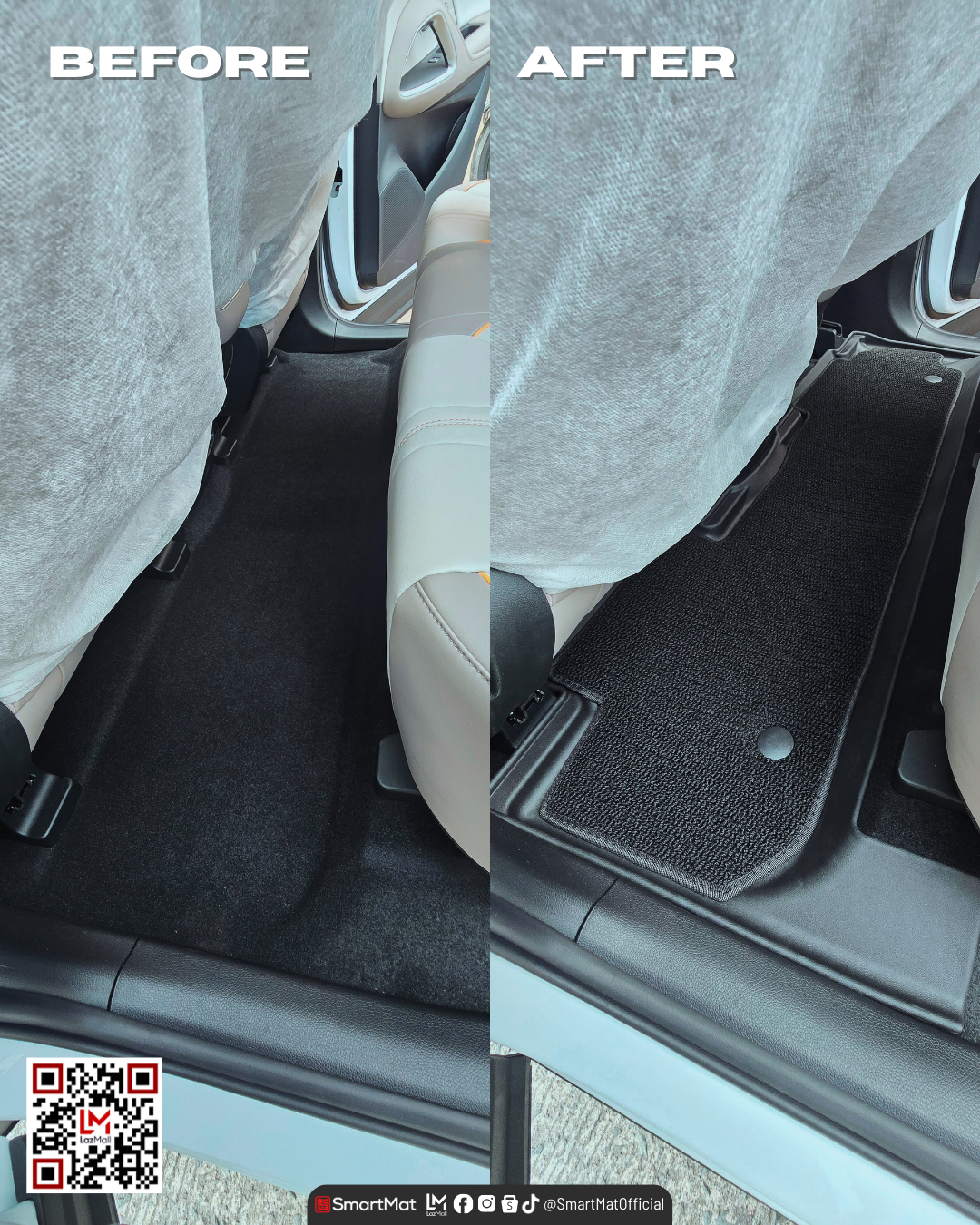 SmartMat Dual Layer Car Mat 2 Rows for BYD Sealion 5 DM-i 2023 up to latest