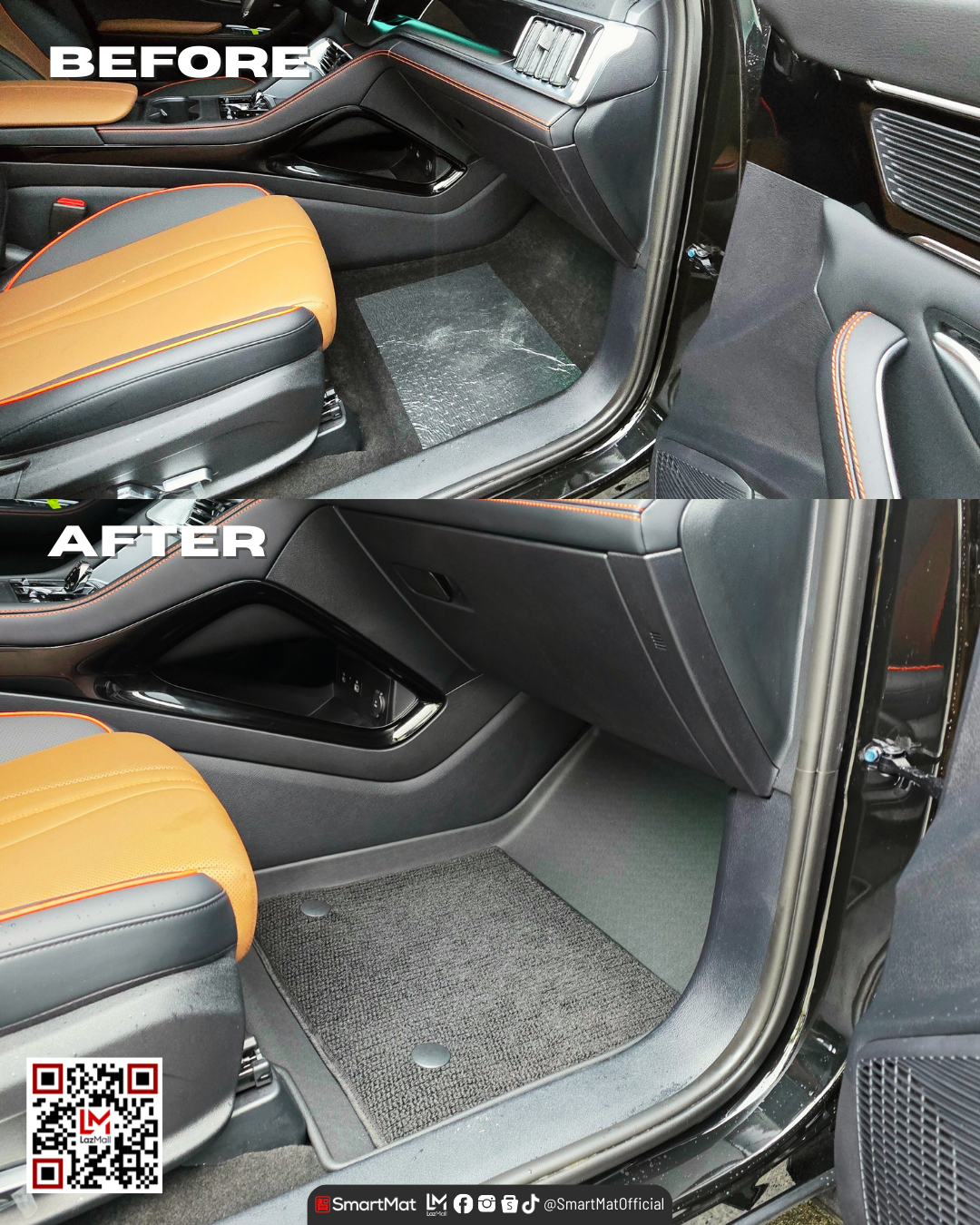 SmartMat Dual Layer Car Mat 2 Rows for BYD Sealion 6 DM-i 2023 up to latest