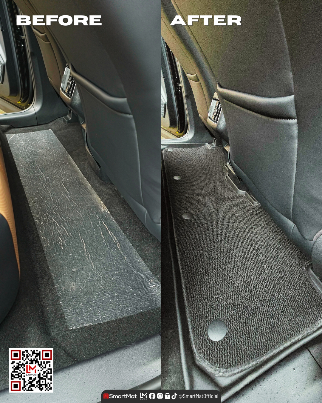 SmartMat Dual Layer Car Mat 2 Rows for BYD Sealion 6 DM-i 2023 up to latest